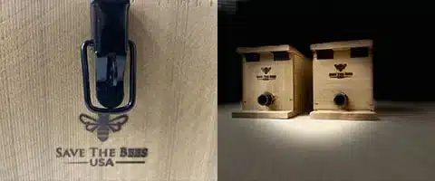 Handcrafted cedar bumblebee nesting box
