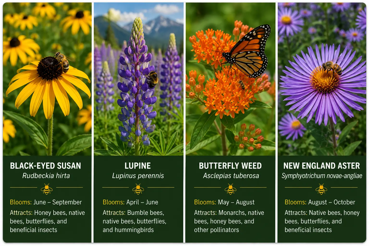 best native flowers for pollinators