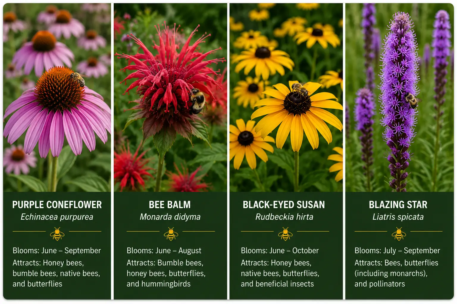 best summer flowers for bees