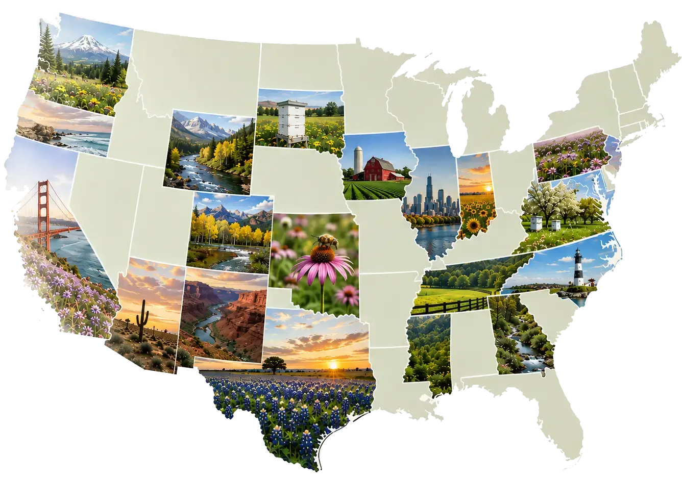 save the bees usa map