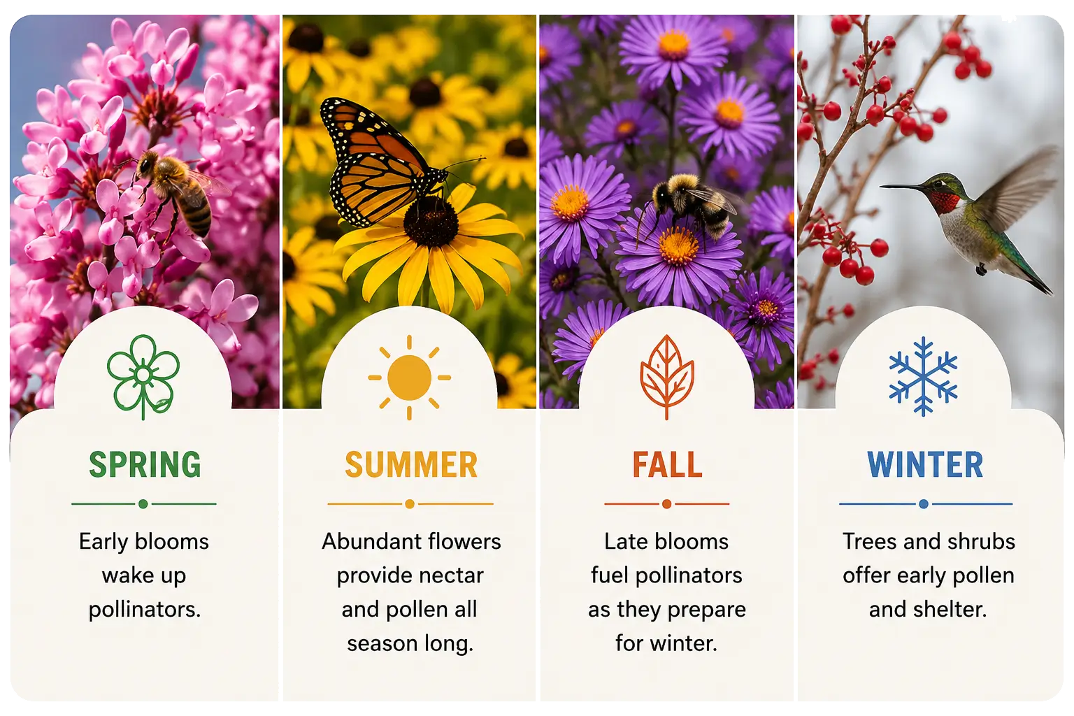 seasons for pollinator plants
